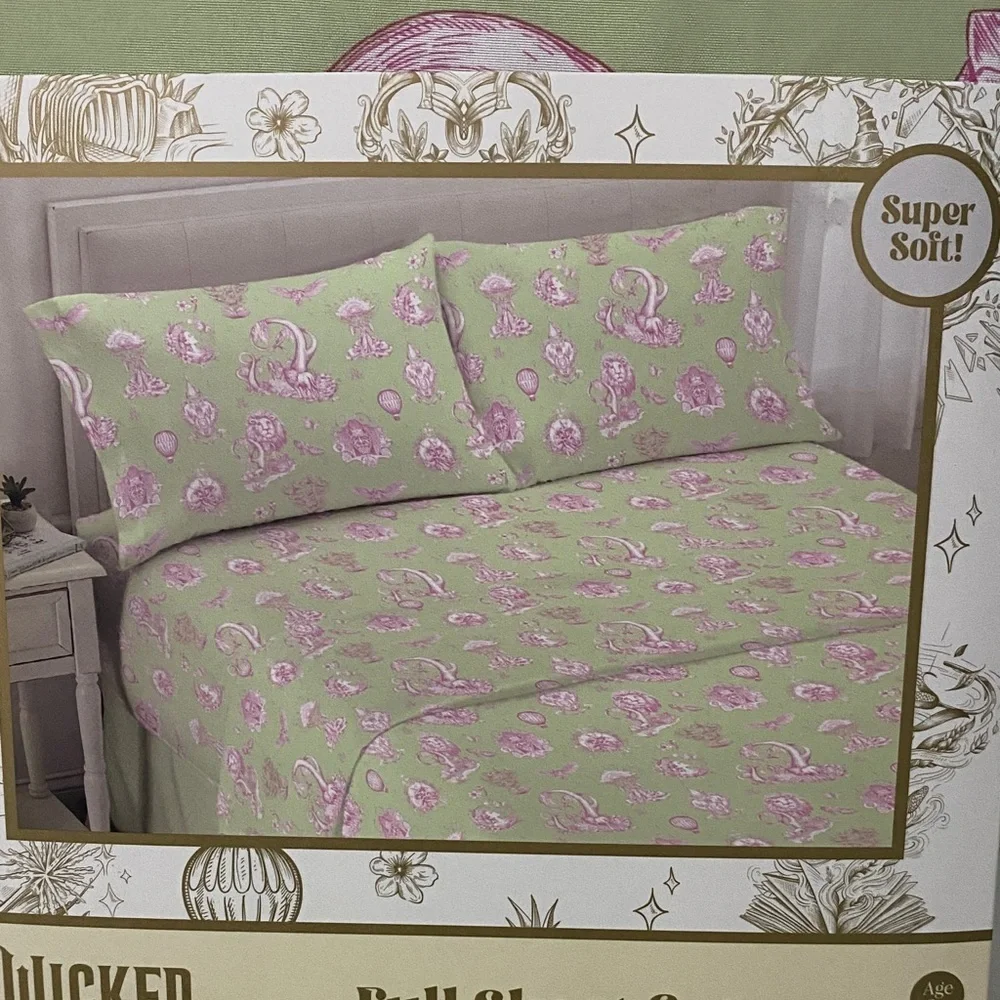 Target Wicked Katie Kime Full Sheet Set Pink Green Toile